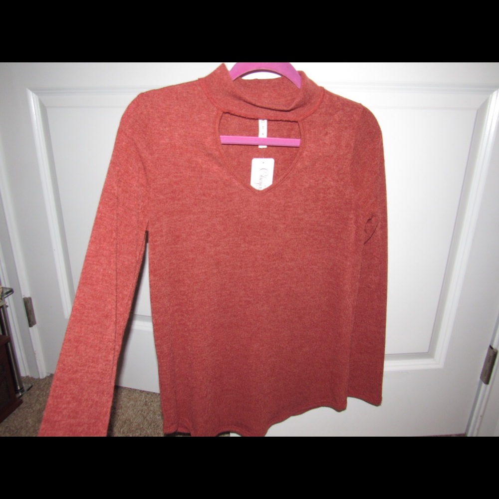 Autumn/rustic orange boutique top